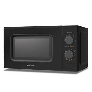 COMFEE' 700W 20L Black Microwave Oven With 5 Cooking Power Levels