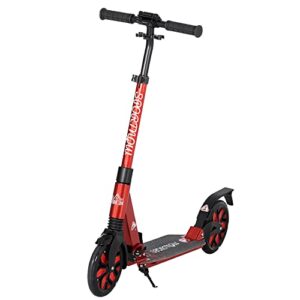 HOMCOM One-click Folding Kick Scooter w/Adjustable Handlebar