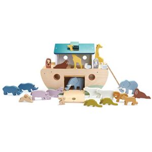 Tender Leaf Toys Noah's Wooden Ark - Large Wooden Ark Sorting Game with Wooden Animals For Childre