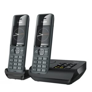 Gigaset FAMILY Plus A Duo - 2 cordless DECT phones with answering machine - elegant design - best audio quality with handsfree - call protection - phone book with 200 contacts