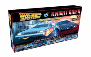 Scalextric 1980s TV - Back to the Future vs Knight Rider Race Set. Standard Sets.