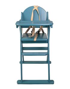 Safetots Deluxe Putaway Folding Wooden Child High Chair (Azure Blue)