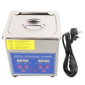 1.3L Ultrasonic Cleaner Jewellery Cleaner Machine Household Stainless Steel Ultrasonic Washing Machine with Adjustable Timer and Digital Heater Timer for Glasses Watches Electronics Parts UK Plug