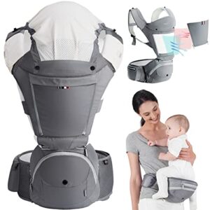 Foldable Baby Hipseat Attached 3pcs Baby Drool Bibs (Baby Carrier