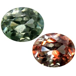 Deluxe Gems 0.40 ct OVAL SHAPE (5 x 4 mm) 100% NATURAL (UN-HEATED) COLOR CHANGE ALEXANDRITE LOOSE GEMSTONE