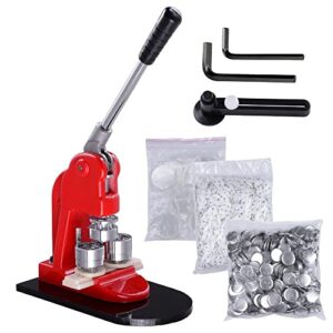 Mophorn 32mm Button Maker 1.25 Button and Badge Maker Machine Button Maker Press Punch Press Circle Cutter with 1000 Buttons(1000pcs)