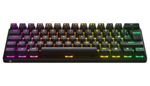 SteelSeries Apex Pro Mini Wireless - Mechanical Gaming Keyboard – World’s Fastest Keyboard – Adjustable Actuation – Compact 60% Form Factor – Bluetooth 5.0 – 2.4GHz - English (QWERTY) Layou