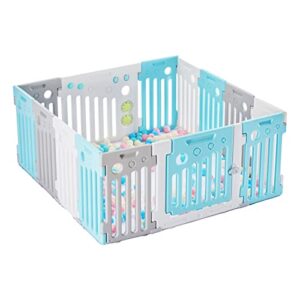 UMAY LONTEK Baby Playpen for Baby and Toddlers with Lockable Gate