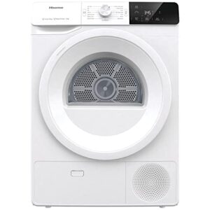 Hisense DHGE901 60cm Freestanding 9 KG Heatpump Front Load Tumble Dryer - 16 Programmes - Cupboard Dry - Air Refresh - Start Delay - White            [Energy Class A++]