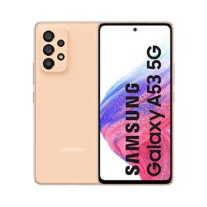 Samsung Galaxy A53 5G Mobile Phone SIM Free Android Smartphone 128 GB Peach