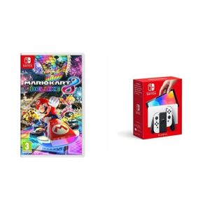 Nintendo Switch (OLED Model) - White + Mario Kart 8 Deluxe (Nintendo Switch)