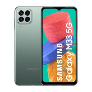 Samsung Galaxy M33 5G Mobile Phone SIM Free Android Smartphone 6GB RAM 128GB Storage Khaki Geen [Amazon Exclusive]