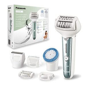 Panasonic ES-EL8C Wet and Dry Cordless Epilator with 7 Attachments & LED Light (UK Plug)