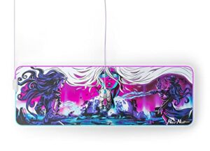 SteelSeries QcK Prism Gaming Mouse Pad - 2-Zone RGB Illumination - Real-time Event Lighting - Optimized for Gaming Sensors - Size XL - Neo Noi