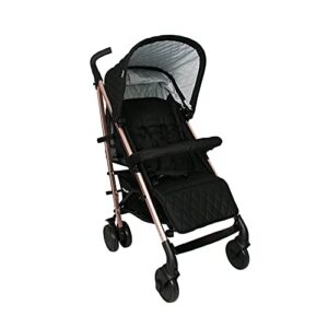 My Babiie Faiers MB51 Rose Gold Black Quilted Stroller