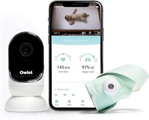 Owlet Duo - Cam and Smart Sock 3 - Baby Monitor with HD Video Camera - Night Vision and Audio - Track Heart Rate