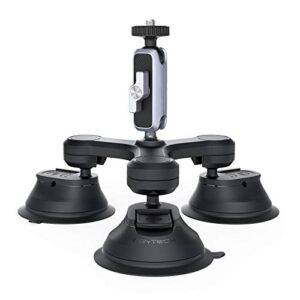 PGYTECH Triple Cup Camera Suction Mount for Gopro/DJI OSMO Pocket 2/DJI Action 2/OSMO Pocket/OSMO Action Camera Triple Cup Suction Mou