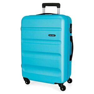 Roll Road Flex Blue Medium Suitcase 46 x 65 x 23 cm Rigid ABS Combination Lock 56 Litre 3.1 kg 4 Wheels