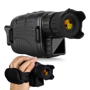 Andchi Infrared Digital Night Vision Monocular with Goggles 4X Digital Zoom Take Photos & Record HD Videos from 200m for Hunting