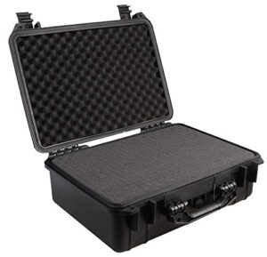 Duratool D03133 Black Water Resistant Case with Foam Insert - 357mm x 470mm x 176mm