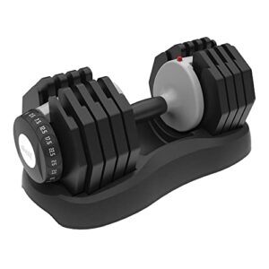 ATIVAFIT Adjustable Dumbbell Single Perfect for Bodybuilding Fitness Weight Lifting Training Home Gym Easy Safe Locking Mechanism