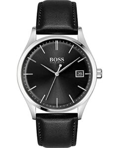 BOSS Men's Analog Quartz Watch with Leather Strap 1513831
