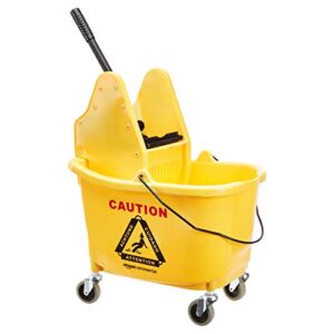 AmazonCommercial Mop Bucket and Down Press Wringer Combo