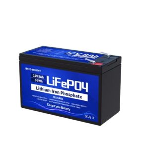 ECO-WORTHY 12V 8Ah Rechargeable LiFePO4 Lithium Iron Phosphate Battery with Over 3000 Times Deep Cycle for Fish finder