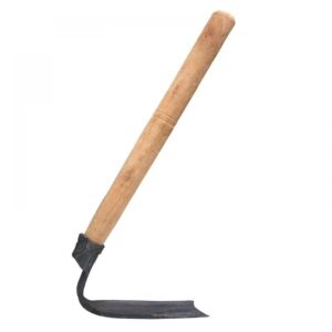 Medium-sized hand-forged classic digging tool Extra thick steel pickaxe with hardwood handle (Color: Black