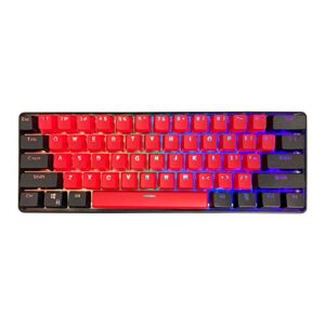 Kraken Pro 60 - BRED Edition 60% Mechanical Keyboard RGB Gaming Keyboard (Silver Speed)