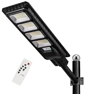 400W Solar Street Lights Motion Sensor Outdoor LED Solar Light Dusk to Dawn IP65 Waterproof Outside Garden Lights Solar Powered Security Light for Parking lot