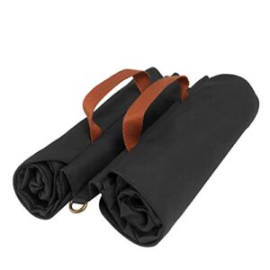 TOURBON Waterproof Canvas Bicycle Bike Rear Seat Carrier Luggage Storage Bag Cycling Double Roll-up Pannier Bag Rear Pack