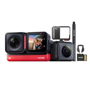 Insta360 ONE RS Twin Edition Get-Set Kit – Waterproof 4K 60fps Action Camera & 5.7K 360 Camera with Interchangeable Lenses