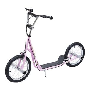 HOMCOM Adult Teen Push Scooter Kids Children Stunt Scooter Bike Bicycle Ride On 16" Pneumatic Tyres