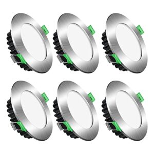 ALUSSO LED Downlights Dimmable Recessed Ceiling Lights Ultra Slim 8W IP44 Spotlights for Bathroom Kitchen