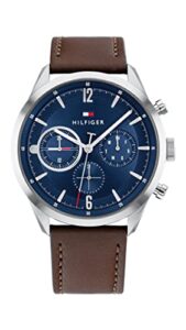 Tommy Hilfiger Men's Analog Quartz Watch with Leather Strap 179194