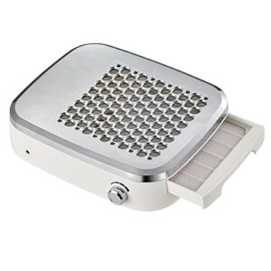 Makartt Rechargeable Nail Dust Collector with Reusable Filter Electric Nail Vacuum Extractor Vacuum Dust Collector for Acrylic Nails Gel Polish Salon Home Use Low Noise Nail Salon Equipme