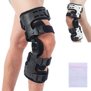 360 RELIEF Hinged Knee Brace Support - Adjustable Leg Stabilizer | for Orthopaedic Rehab