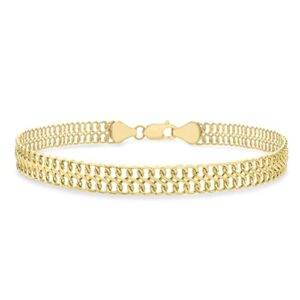 Carissima Gold 9 ct Yellow Gold Figure 8 Curb Bracelet of 19 cm/7.5 inch