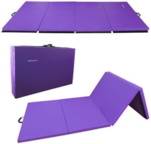BalanceFrom GoGym All-Purpose 4'x10'x2 Extra Thick High Density Anti-Tear Gymnastics Gym Folding Exercise Aerobics Mats