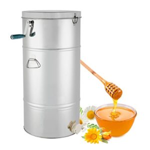 BuoQua 73cm Honey Extractor Manual 2 Frame Honey Separator Spiner Smelator for 2 Honeycomb Extractor Stainless Steel Four Beekeeping Frames