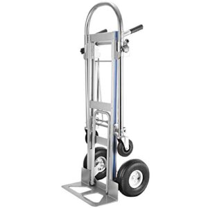 VEVOR 3 in 1 Aluminum Hand Truck Folding Sack Barrows 350Kg Heavy Duty Sack Truck Utility Cart On Wheel Hand Truck Trolley Dolly Utility Cart Car with 2 or 4 Wheels