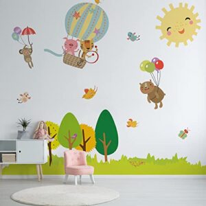Children's Wall Stickers Spring Size 100_x_280_cm Decoration for Children's Room Made in Italy Wall Stickers Green Grass Giant Wall Sticker Spring