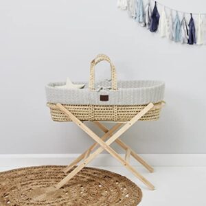The Little Green Sheep Natural Knitted Moses Basket