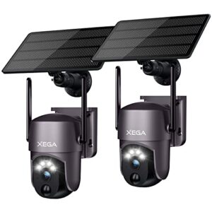 Xega Smart Solar Security Camera Outdoor Wireless 2-pack
