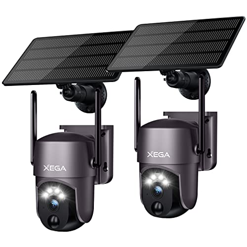 Xega Smart Solar Security Camera Outdoor Wireless 2-pack