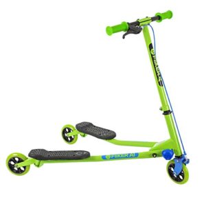 Yvolution Y Fliker A1 | Three Wheeled Self-Propelling Wiggle Scooter for Kids Age 5-8 Years