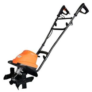 eSkde Electric Garden Cultivator Rotovator Tiller 4 Blades 800w Foldable Handle