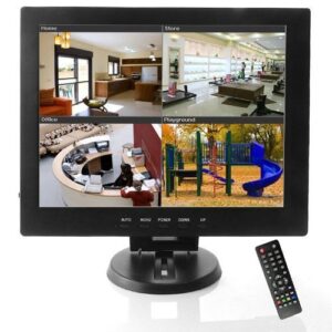 BW 12 inch CCTV TFT LCD Monitor CCTV Monitor Computer Monitors with AV/HDMI/BNC/VGA Input PC CCTV Camera Security DVR Systems (Highlight LED/CCFL Lamps