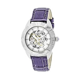 Empress Godiva Women's Automatic Lavender Genuine Leather Silver Watch EMPEM1105